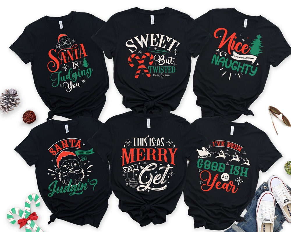 Funny Family Pajamas Funny Family Christmas Shirts, Pun Christmas Party Tshirts, Family Christmas Pajamas, Sarcastic Christmas Pjs Christmas Gnomes Men Women Rughing
