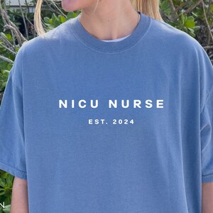 Personalized NICU Nurse Shirt: Comfort Colors RN Gift