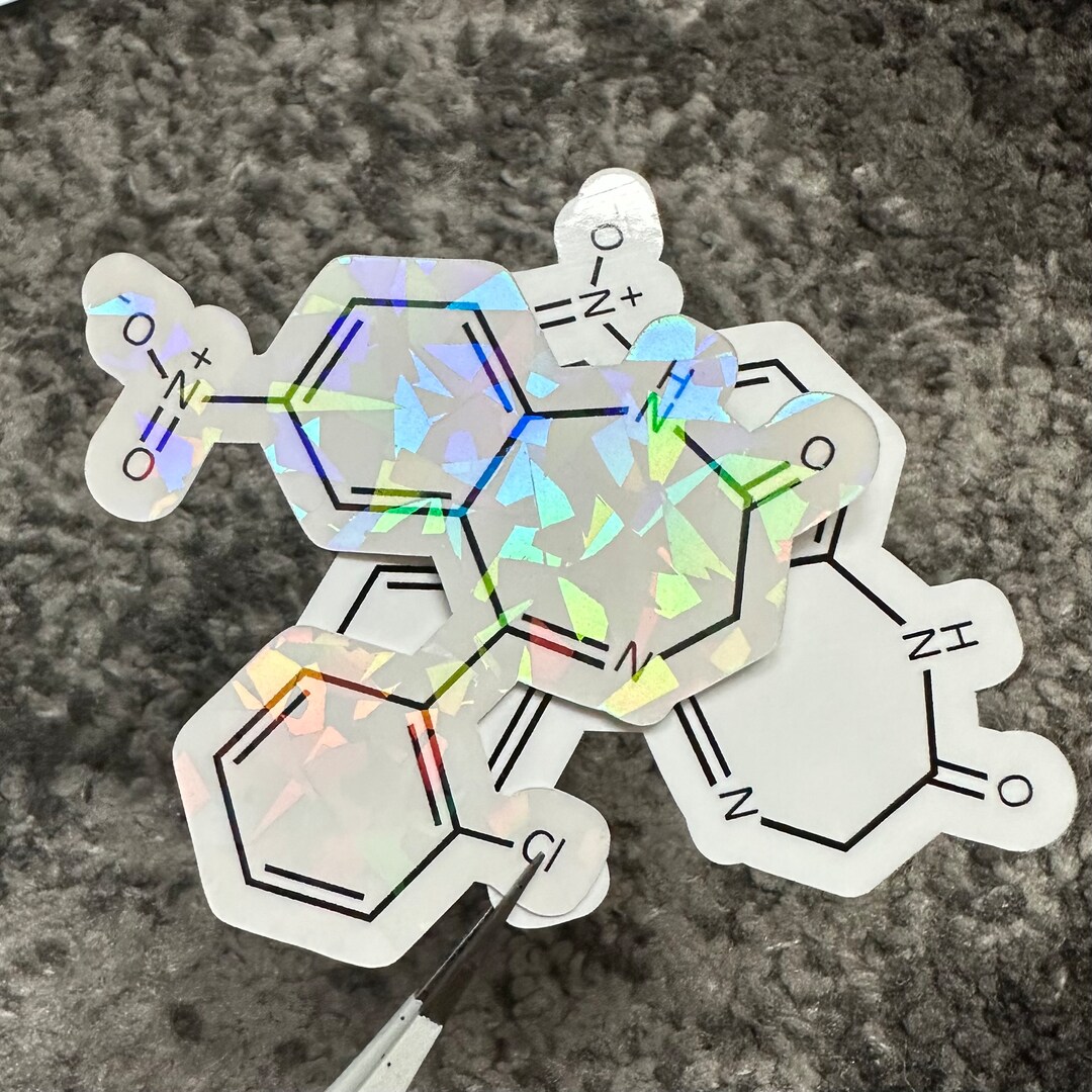 Klonopin clonazepam Chemical Structure Sticker Waterproof Etsy