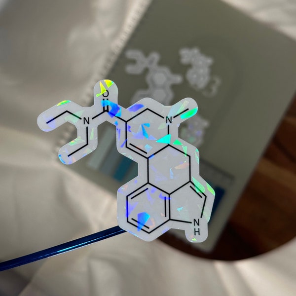 LSD Chemical Structure Sticker | Waterproof | Decal | Laptop Sticker | Water Bottle Sticker