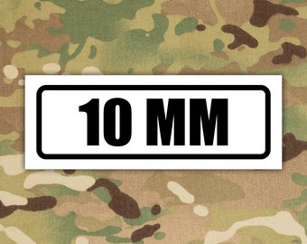Ammo Storage Label For 10 MM Auto Vinyl Decal Sticker