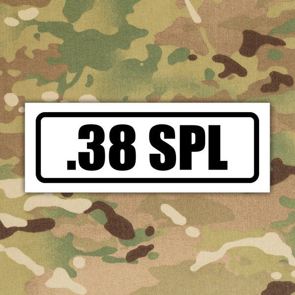 Ammo Storage Label For .38 SPL Vinyl Decal Sticker