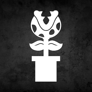 Mario Bros Piranha Plant Vinyl Decal: Car, Laptop, Water Bottle Sticker