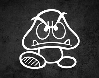Goomba Vinyl Decal Sticker: Mario Bros Car, Laptop, Water Bottle