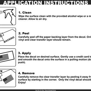 Vinyl decal application instructions