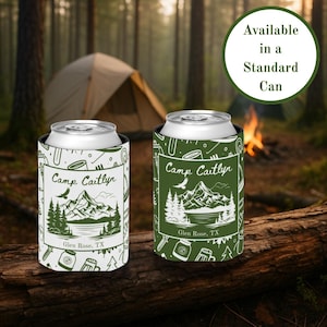 Custom Camp Bachelorette Can Cooler,last trail before the veil bridesmaid gift,bachelorette party gift,cabin crew before I do gift for bride