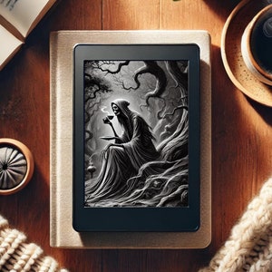 Suriel inspiriert Kindle Tapete | Digitaler Bildschirmschoner Kunst | Mystische Wald Hintergründe für E-Reader
