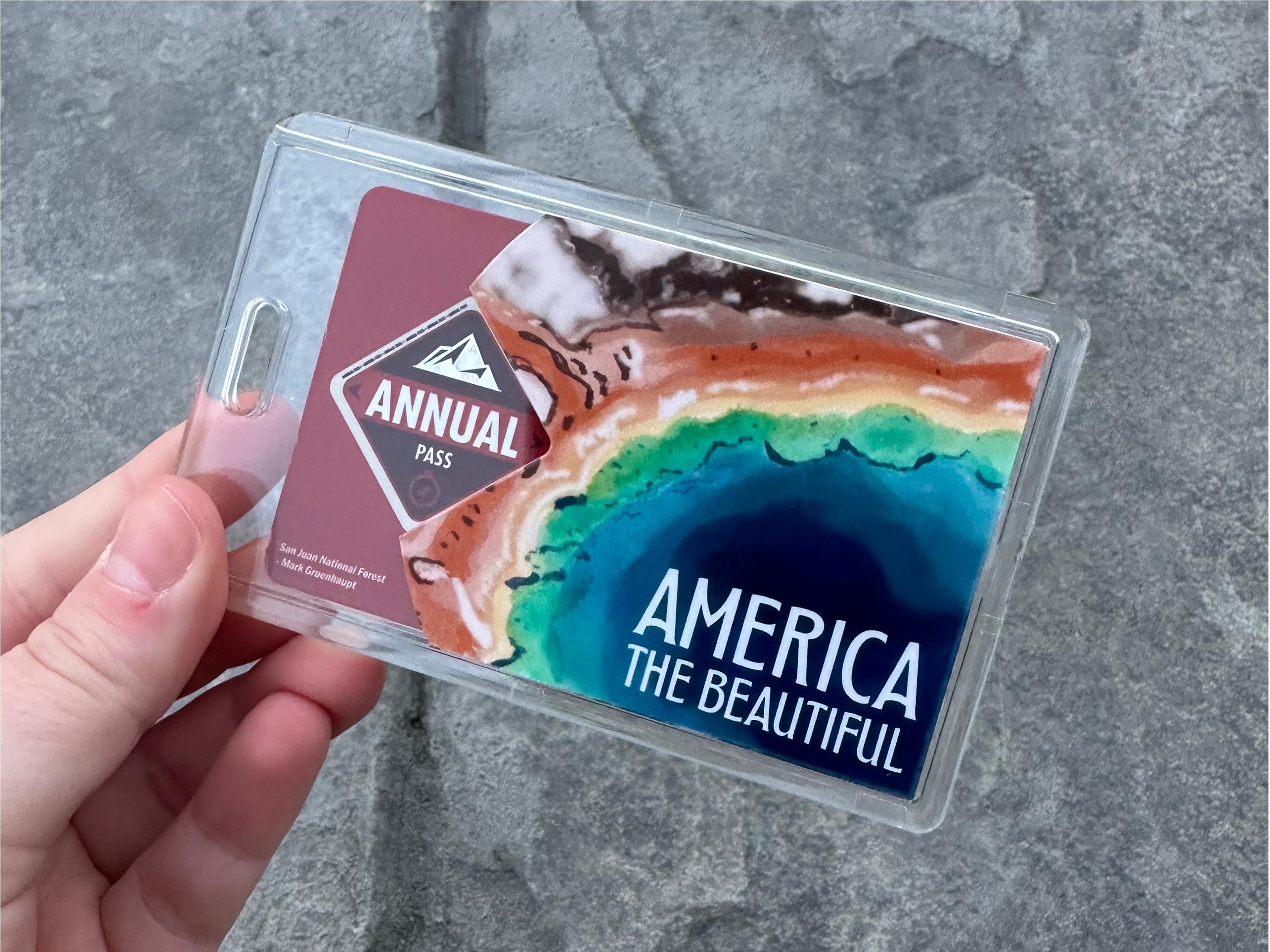 National Parks Pass Holder Sleeve, Acrylic Badge Sleeve With Sticker - Etsy