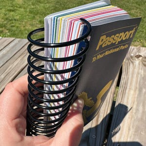 Anel expansível de plástico preto para fichário de diários de viagem e álbuns de adesivos, serve para páginas com furo de 1 1/4 polegada, acessório organizador de scrapbook