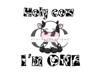 Cow birthday, matching shirts, digital download