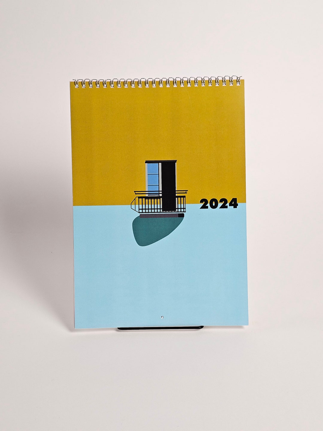 Calendar 2024 With 3 Columns for Your Appointments and Illustrations of ...