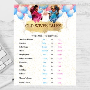 Old Wives Tales -- Gender Predictions
