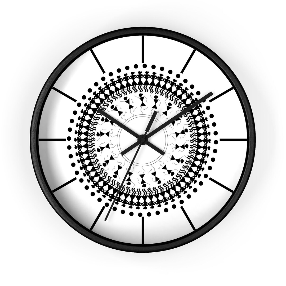 Wall Clock Warliyam Rangolia Wall Clock Modern Clock Indian Etsy