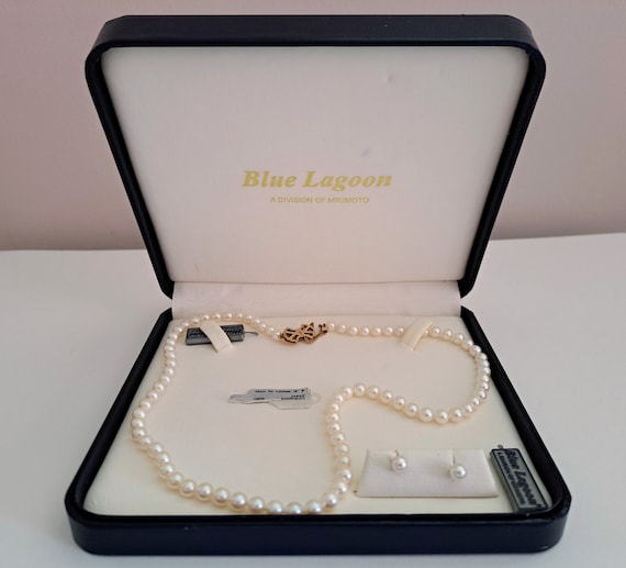 Sold at Auction: Blue Lagoon Stand of Cultured Pearls by Mikimoto