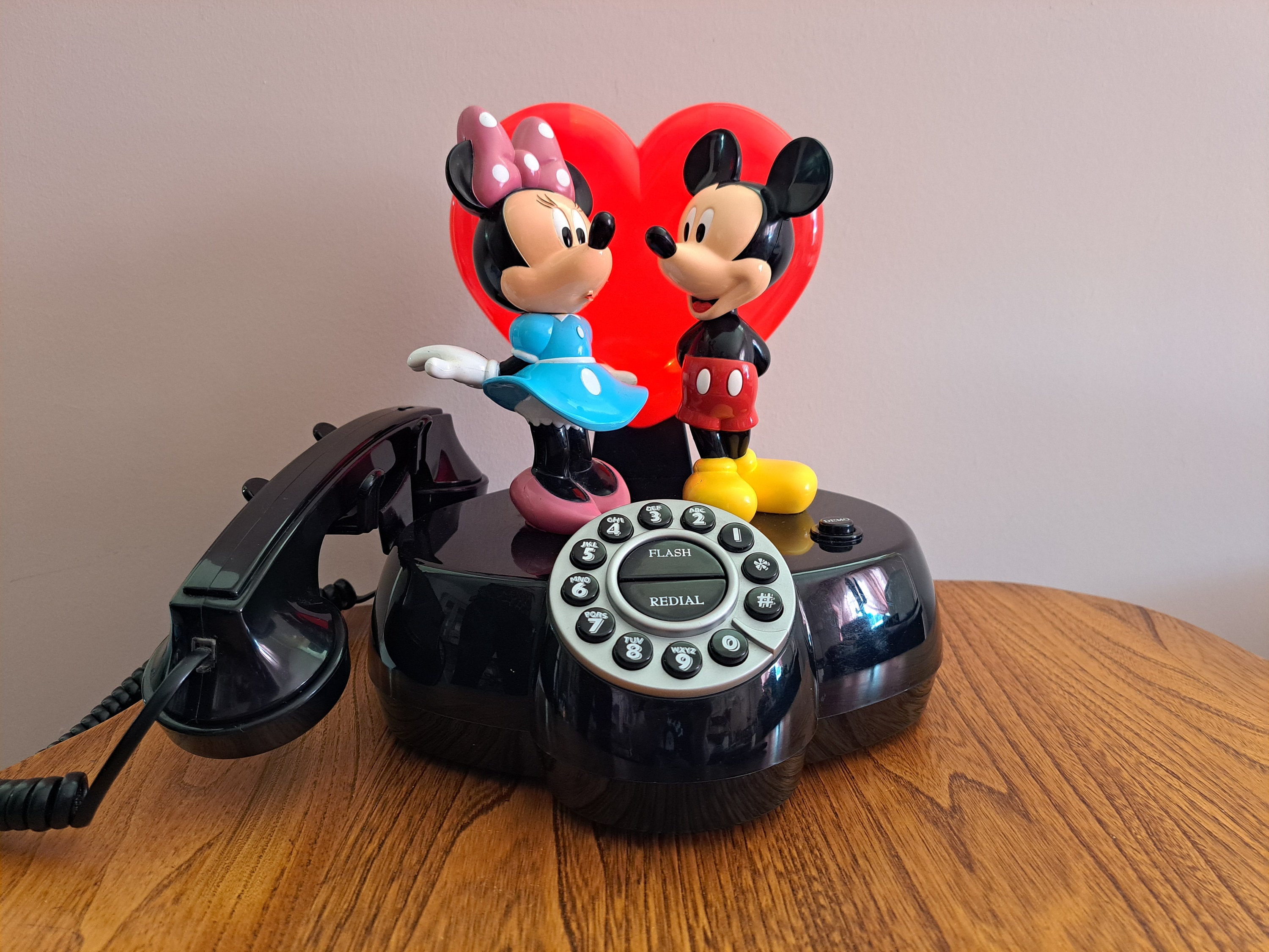 Vintage Disney Mickey & Minnie Animated Talking Phone - Etsy Israel