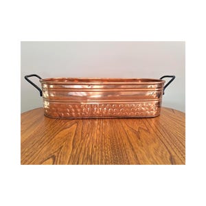 Vintage Copper Planter Windowsill Pot