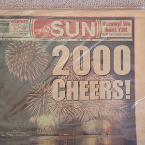 The Toronto Sun January 1, 2000 Millennium Souvenir Newspaper