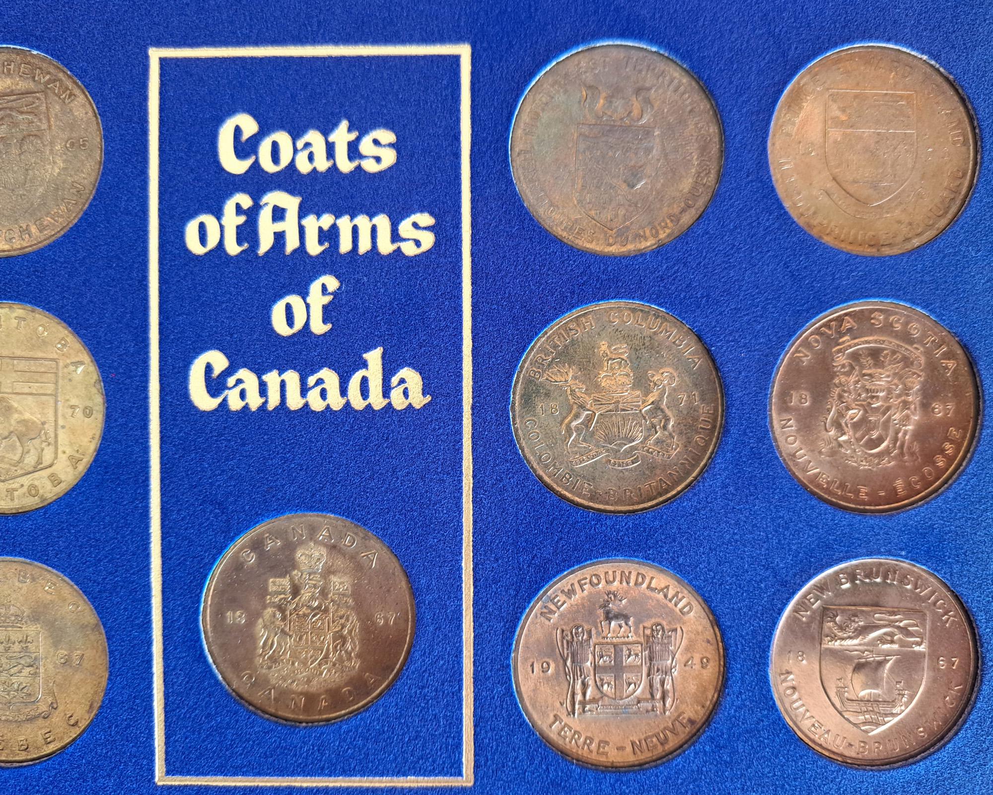 Canadian Style Emblems Vintage 1967 Coat of Arms/floral Emblems of Canada Medallion Set - Etsy