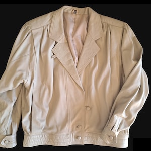 Vintage 80's Oversized Women's Retro Leather Jacket