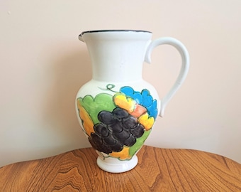 Vintage Himark Portugal Grapes Pitcher Celina Pottery Vase