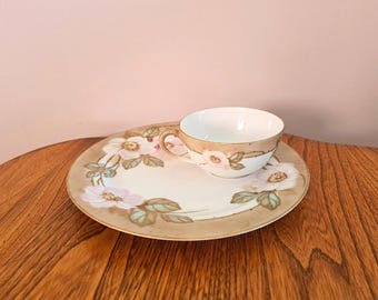 Vintage Snack Set Floral Tea Cup & Plate