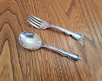 Vintage 1847 Rogers Bros Reflection Child Sized Fork & Spoon Set