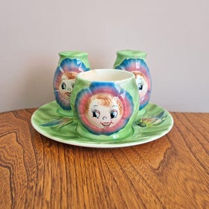 Vintage Py Japan Anthropomorphic Salt & Pepper Shaker Set