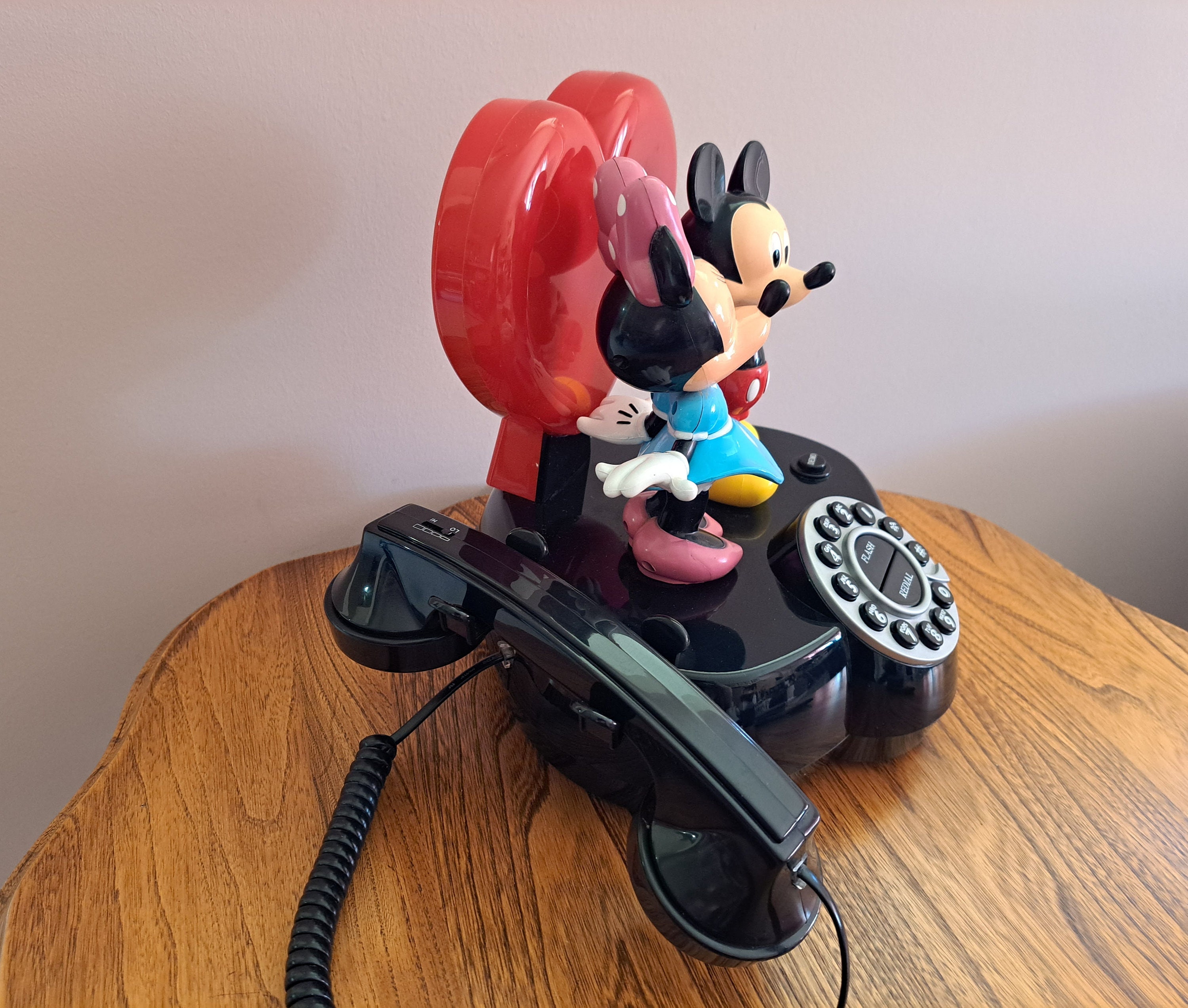 Vintage Disney Mickey & Minnie Animated Talking Phone - Etsy Israel