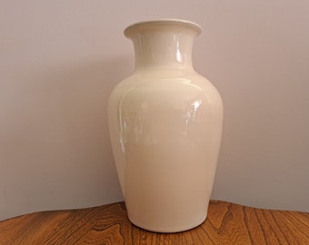 Ceramic Pottery Vintage Vase Bone Beige