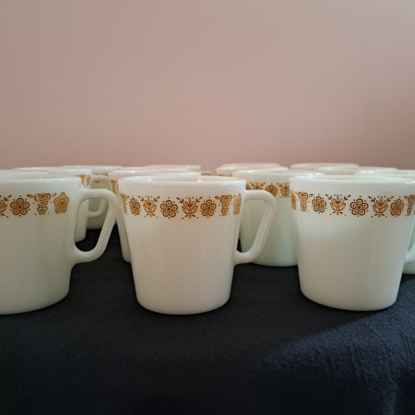 Vintage Corelle Gold Butterfly Pyrex Mug