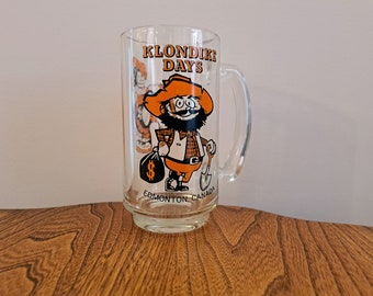 Klondike Days Vintage Edmonton Alberta Canada Beer Mug Glass