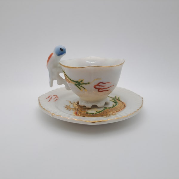 Japan Dragon Vintage Mini Tea Cup & Saucer Set
