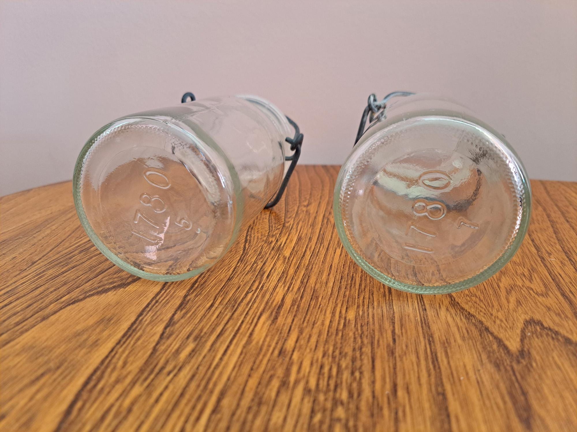 Two Vintage 1780 Glass Wire Locking Lid Storage Canning Jars - Etsy
