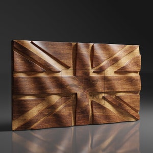 UK Wavy Flag - CNC Files For Wood, 3D STL Model