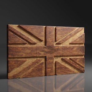 UK Flag - CNC Files For Wood, 3D STL Model