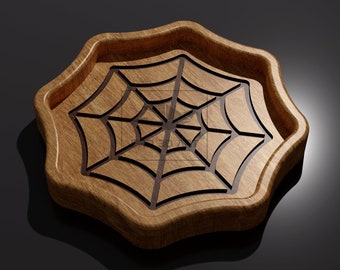 Halloween Spiderweb Tray - CNC Files for Wood