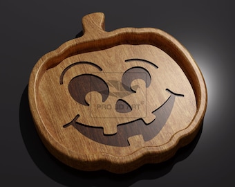 Pumpkin Tray V4 - CNC Files for Wood