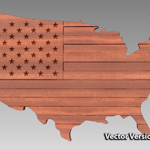 USA Flag and Map Pack CNC Files For Wood, 3D STL Models image 8