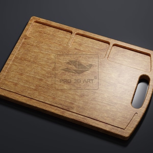 Cutting Board V2 - CNC files for Wood (svg, dxf, eps, pdf, ai, stl)