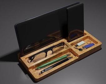 Phone Keys Pen Holder 4 - CNC Files for Wood (svg, dxf, pdf, eps, ai, stl)