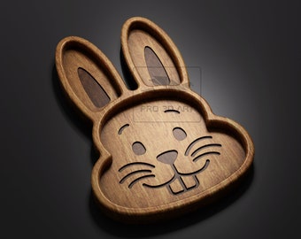 Easter Bunny Tray - CNC Files for Wood (svg, dxf, eps, ai, pdf)