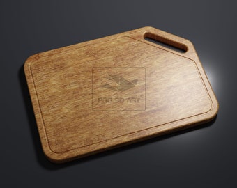 Rechteck Schneidebrett - CNC Dateien für Holz (svg, dxf, eps, ai, pdf, stl)