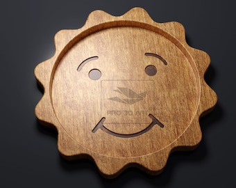 Vassoio sole - File CNC per legno