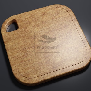 Square Cutting Board - CNC Files for Wood (svg, dxf, eps, ai, pdf stl)