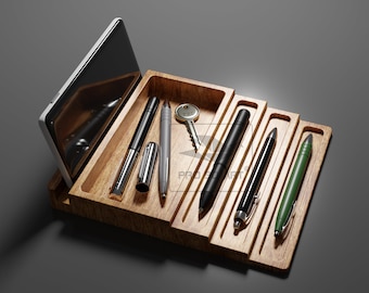 Phone Keys  Pen Holder - CNC Files for Wood (svg, dxf, pdf, eps, ai, stl)