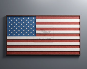 USA Flag - Multilayer Laser Cutting Files