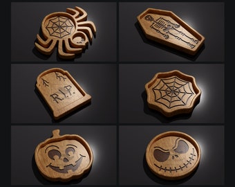 Halloween Trays Pack 2 - CNC Files for Wood