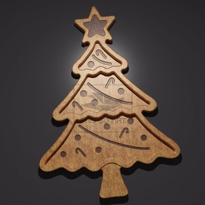 Christmas Tree Tray - CNC Files for Wood (svg, dxf, eps, ai, pdf, stl)