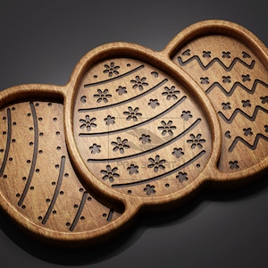 Easter Eggs Tray - CNC Files for Wood (svg, dxf, eps, ai, pdf)