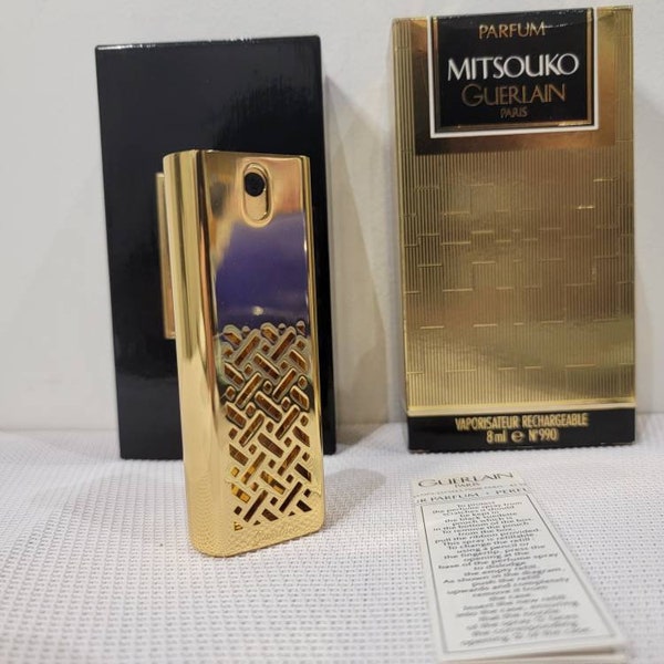 Mitsouko Guerlain profumo puro 8 ml. Annata 1980. Cassa in oro.